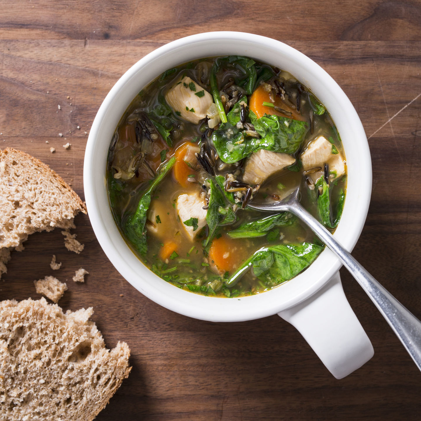 Food Column ATK Garlic Chicken and Wild Rice Soup